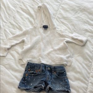 Polo Ralph Lauren toddler jean shorts & top 2/2T